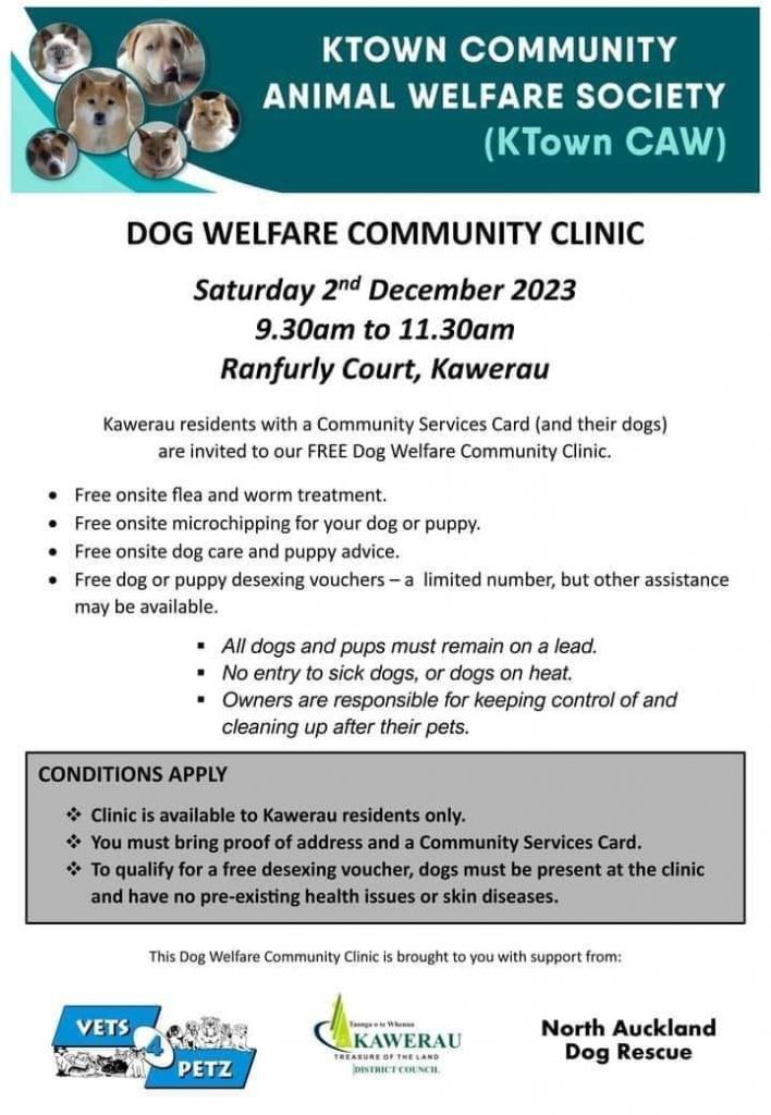 Dog Welfare Community Clinic Kawerau Visitor Information