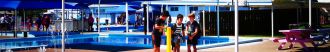 Children checking out the splash pad Children checking out the splash pad