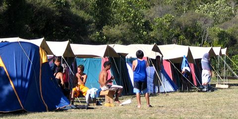 Campers at the Tapahoro campsite