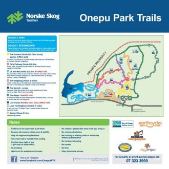 Onepu Mountain Bike Track Map
